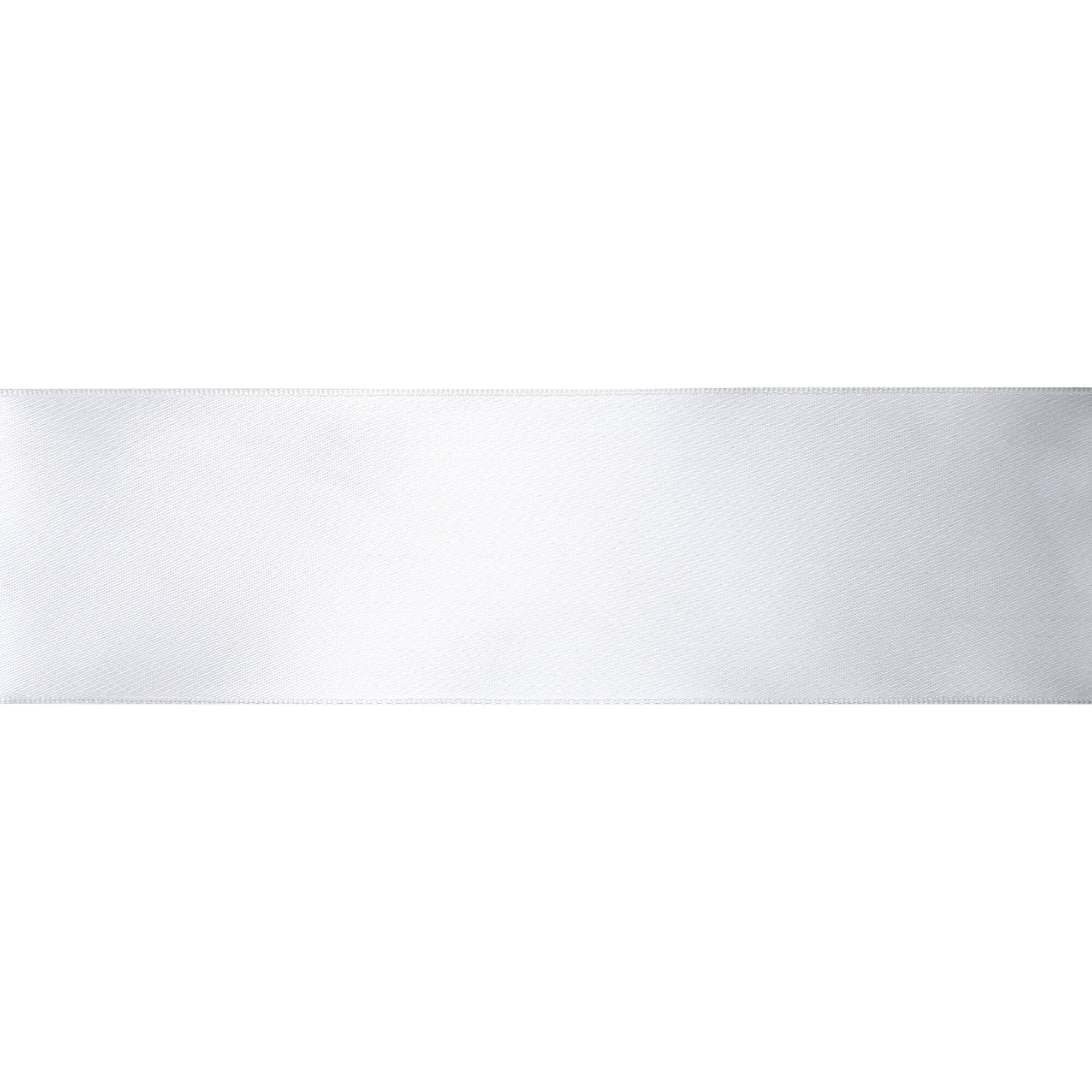 2.5" x 10yd. White Satin Wired Ribbon by Celebrate It® Specialty